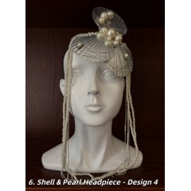 Handmade Ocean Mermaid Shell Pearl Tassel Headpiece (HP01)